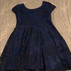 Girls blue lace dress, medium